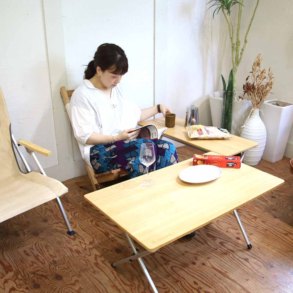 スノーピーク 折り畳みテーブル ワンアクションテーブル 竹 - テーブル