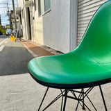 ハーマンミラー /  Herman Miller サイドシェルチェア 2nd グリーン ナウガレザー エッフェルベース チャールズ＆レイ・イームズ ヴィンテージ