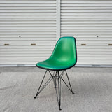 ハーマンミラー /  Herman Miller サイドシェルチェア 2nd グリーン ナウガレザー エッフェルベース チャールズ＆レイ・イームズ ヴィンテージ