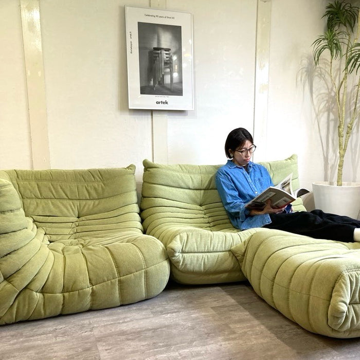 リーン・ロゼ / ligne roset トーゴ コーナーソファ グリーン 中古