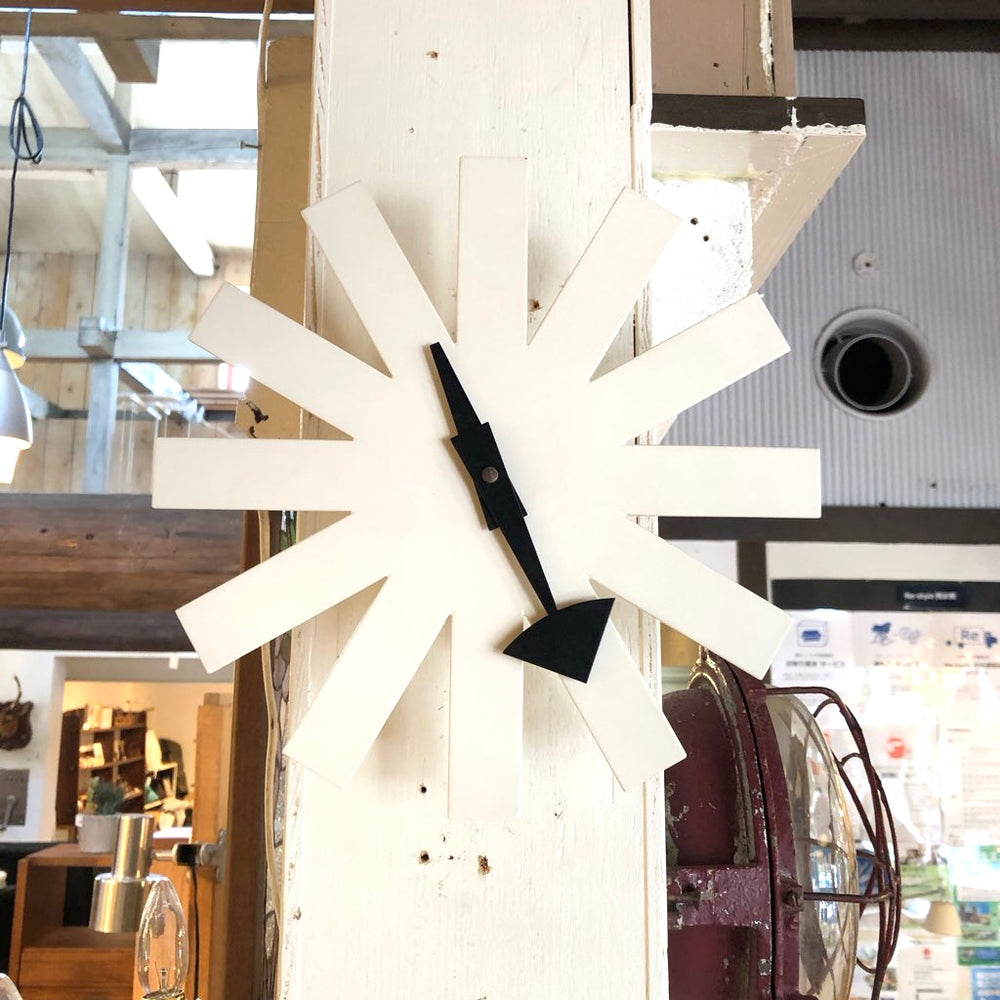 ヴィトラ / Vitra アスタリスク クロック / Asterisk Clock ホワイト ジョージネルソン 掛け時計 中古