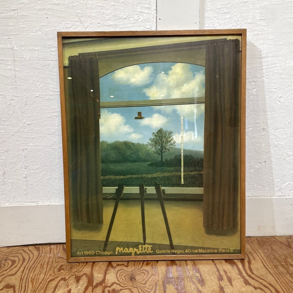 ルネ・マグリット/René Magritte ポスター 人間の条件 50.5×63.5 木枠 ヴィンテージ 中古 アート – RESTYLE