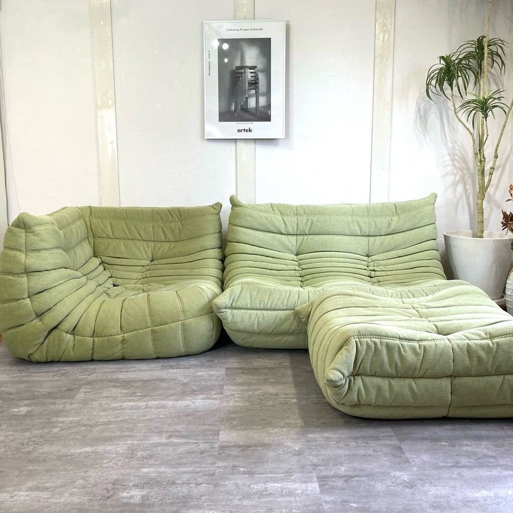 リーン・ロゼ / ligne roset トーゴ パフ オットマン グリーン 中古 床座 – RESTYLE