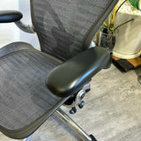 ハーマンミラー / HermanMiller アーロンチェア / Aeron Chairs タキシードブルーブラック ポリッシュドアルミベース クラシック  Bサイズ