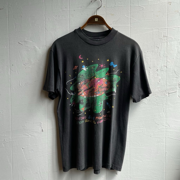 【古着】90s プリントTシャツ フェードブラック