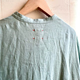 【古着】アトリエナルセ / atelier naruse  リネンシャツギャザーワンピース / shirt gather one-piece  アクアブルー / aqua blue