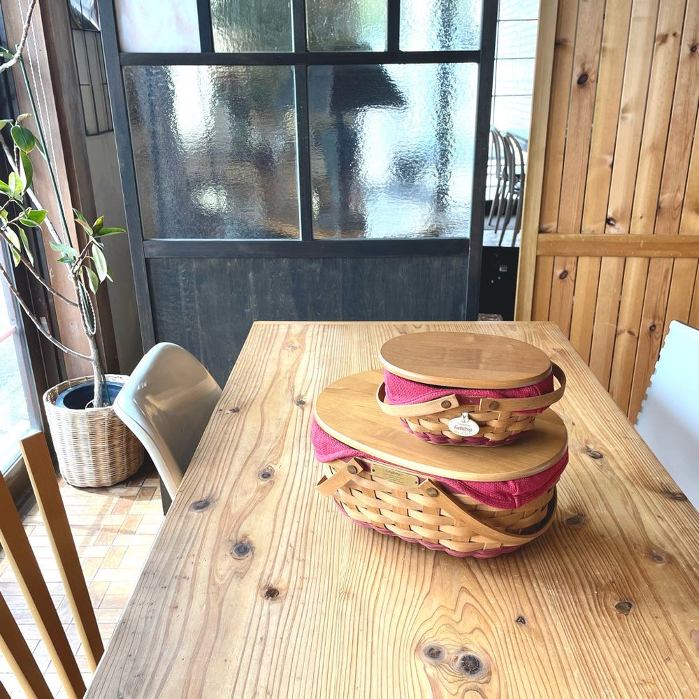 ロンガバーガー / Longaberger バスケット 大 蓋つきかご 中古 アンティーク カントリー – RESTYLE