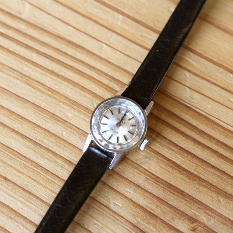アンティーク OMEGA 手巻き カットガラス レディース腕時計ファッション