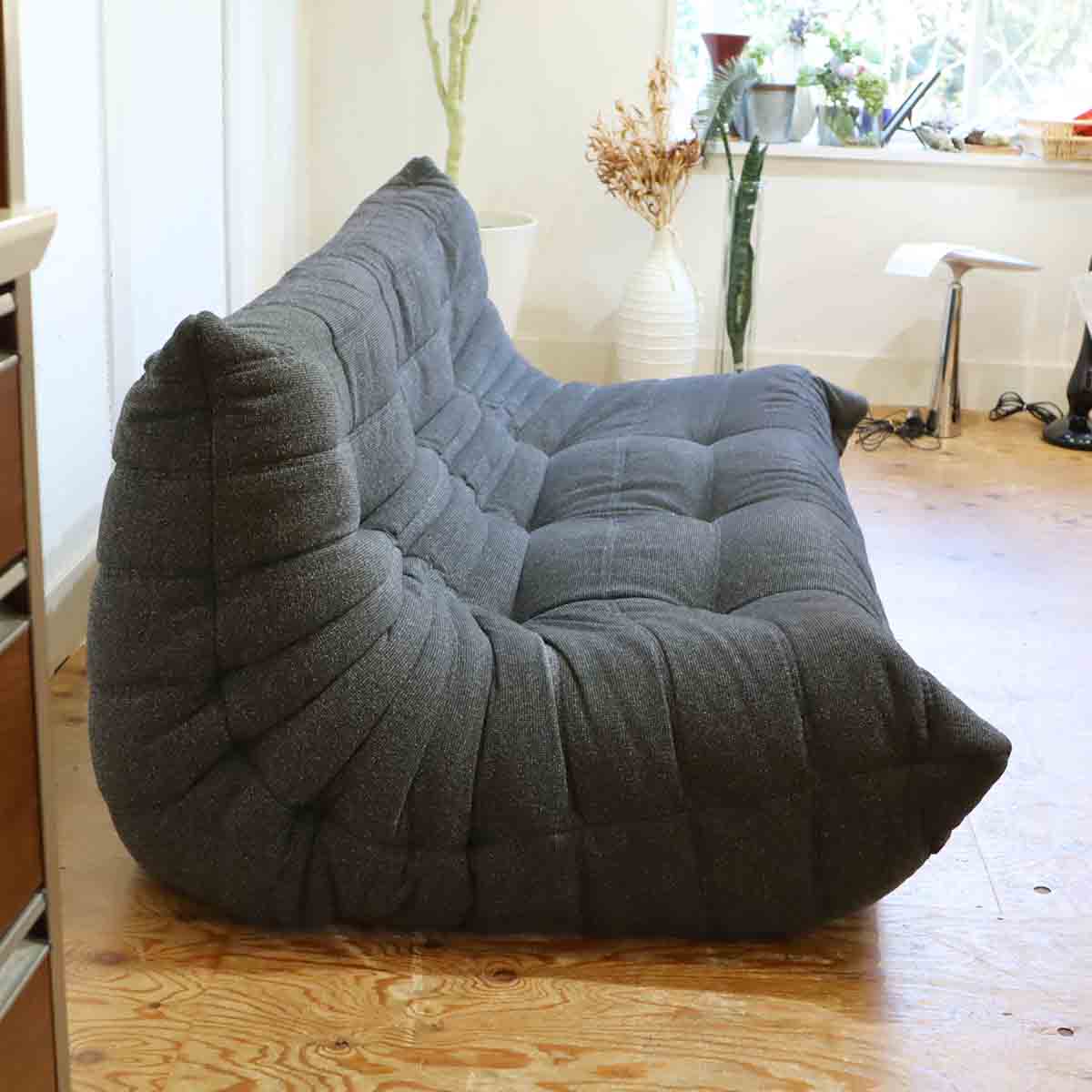 リーン・ロゼ / ligne roset トーゴ トリプルソファ ローソファ 3人掛けソファ 中古 – RESTYLE