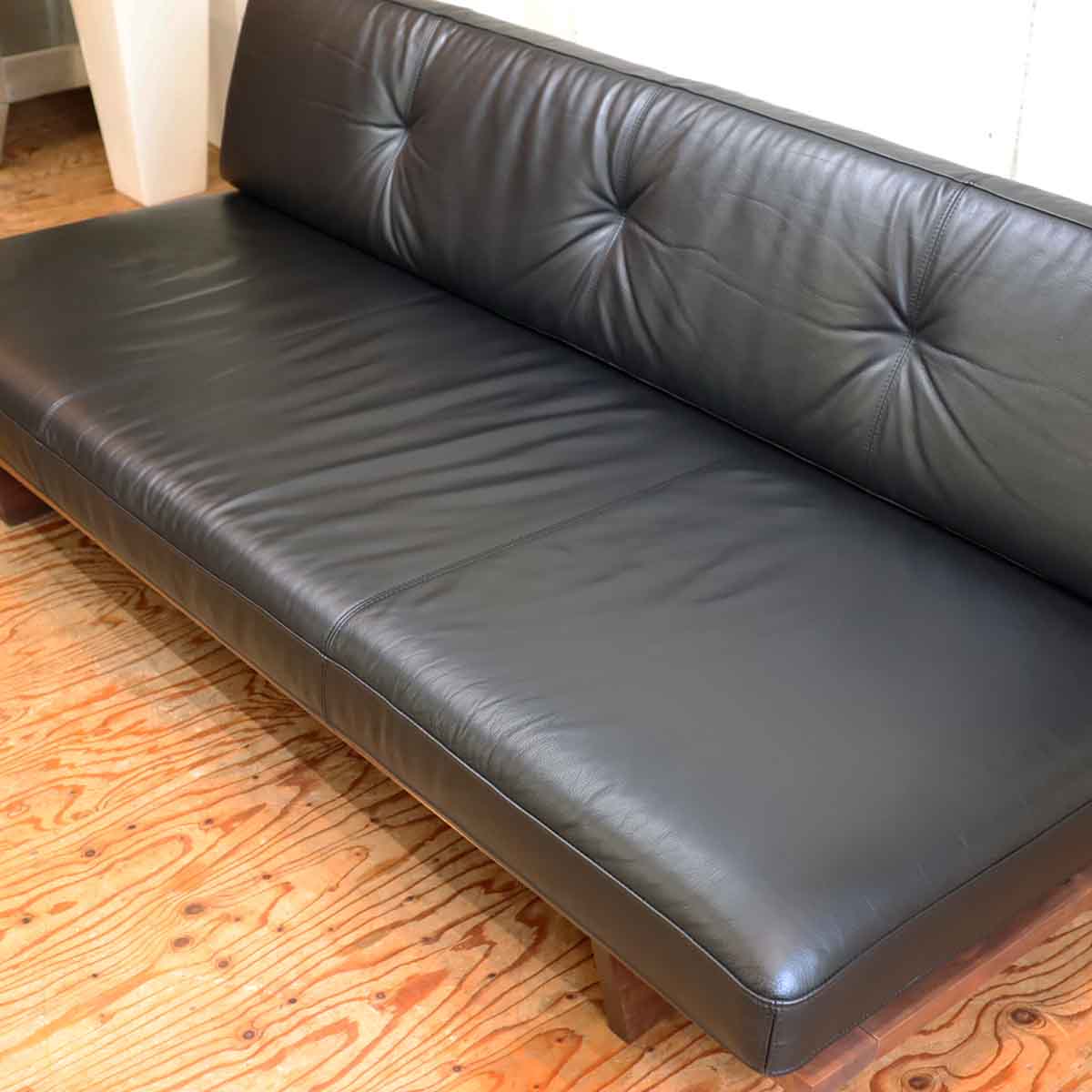 マスターウォール / MASTERWAL モアレス ソファ / MORELESS SOFA 3シーター 180 本革 ブラック 中古 – RESTYLE