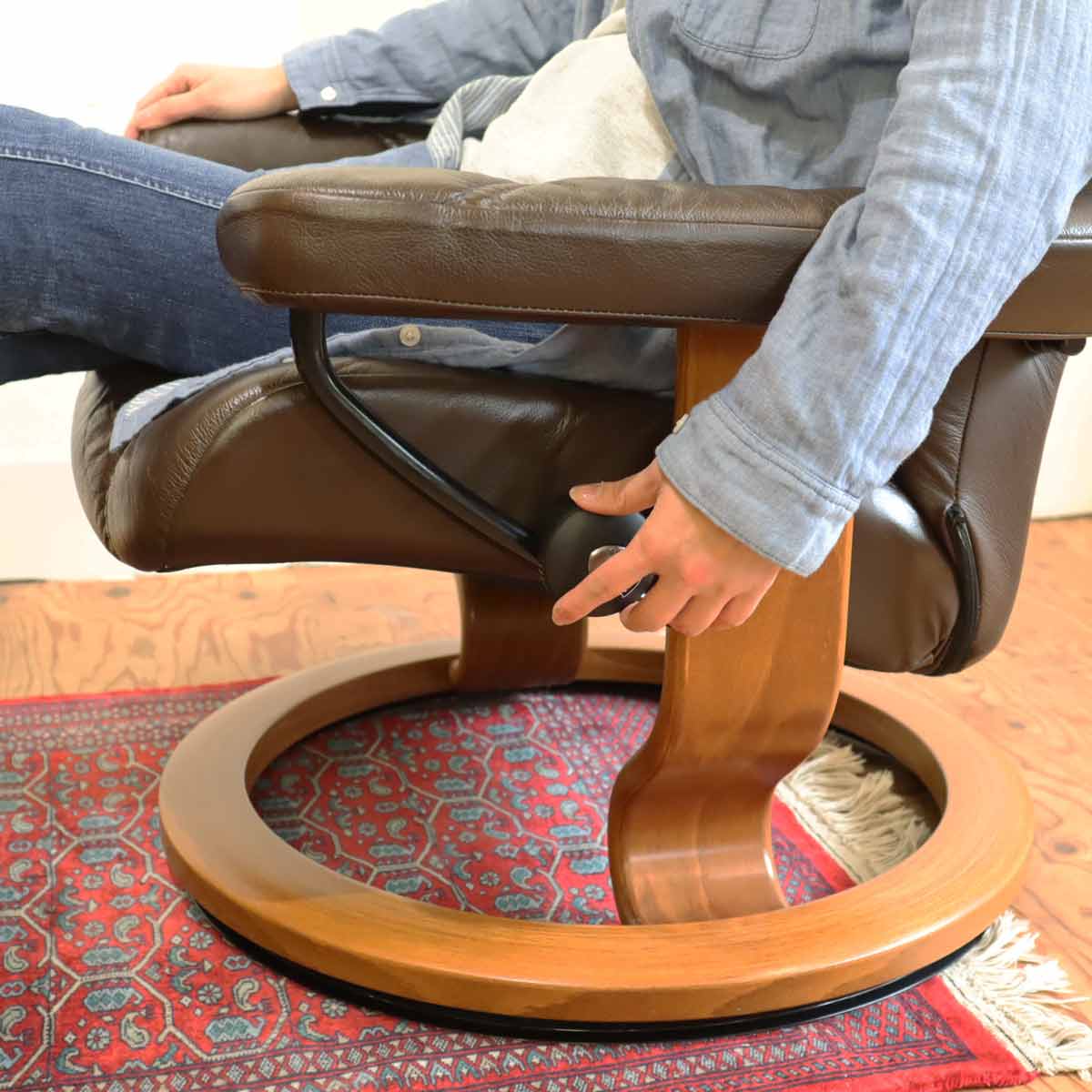 エコーネス/EKORNES ストレスレスチェア オットマン ロイヤル 本革 – RESTYLE