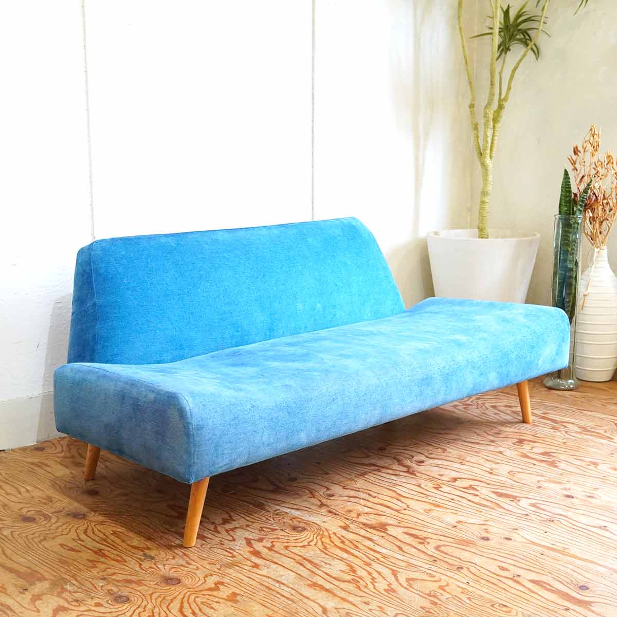 イデー / IDEE アーオソファ / AO SOFA 2人掛け ブルー ラブソファ 中古