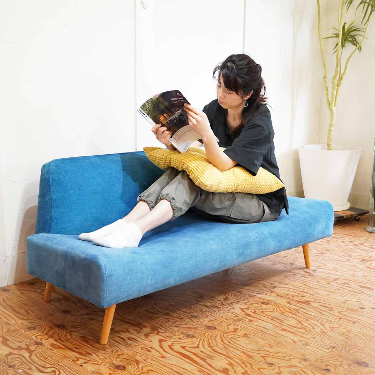 イデー / IDEE アーオソファ / AO SOFA 2人掛け ブルー 2P 2シーター コンパクト ベンチソファ 中古 – RESTYLE