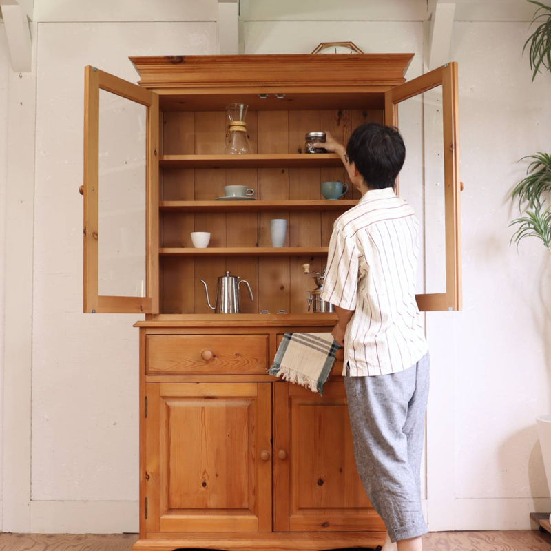 ペニーワイズ 食器棚 THE PENNY WISE幅101㎝ - 木製ラック・ウッドラック