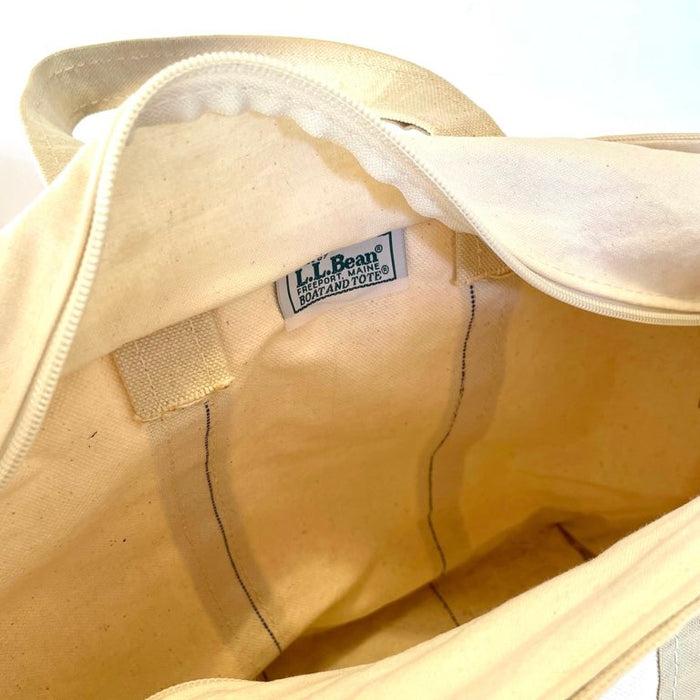 LLビーン / L.L.Bean トートバッグ / boat and tote 80s ヴィンテージ ホワイト ベージュ ビーントート 中古 耳付き  希少 – RESTYLE